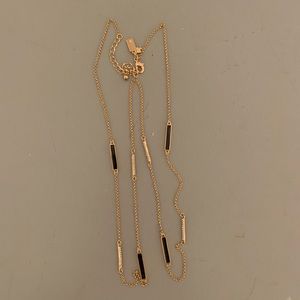 Black and gold kate spade long necklace